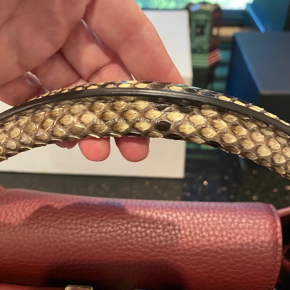 ❗️SOLD❗️💯% Auth LV Capucines MM python handle - Picture 9 of 16